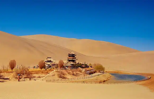 Dunhuang Echoing Sand Mountain on the Silk Road Tours